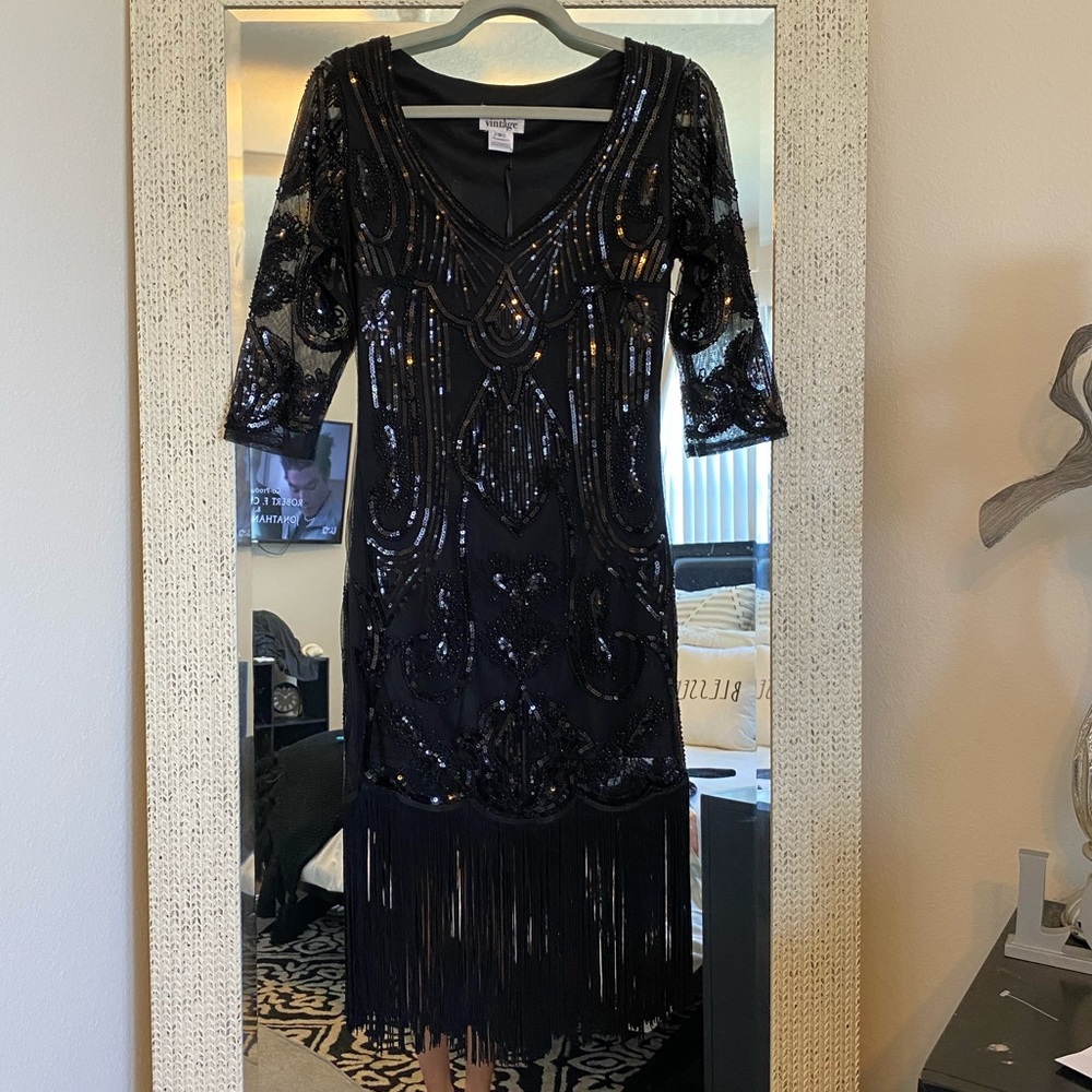 BRAND NEW Black 1920s Dress